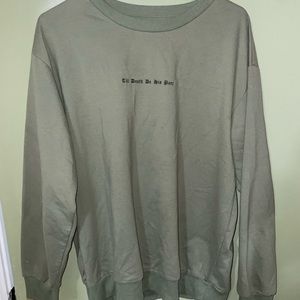 oversized medium light green sweatshirt (shein)